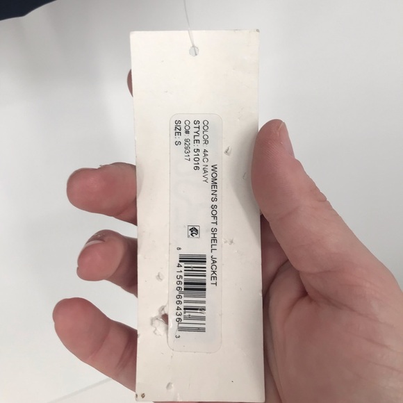 NWT DKNY Navy & Silver Zip Front Soft Shell Jacket - Picture 9 of 9